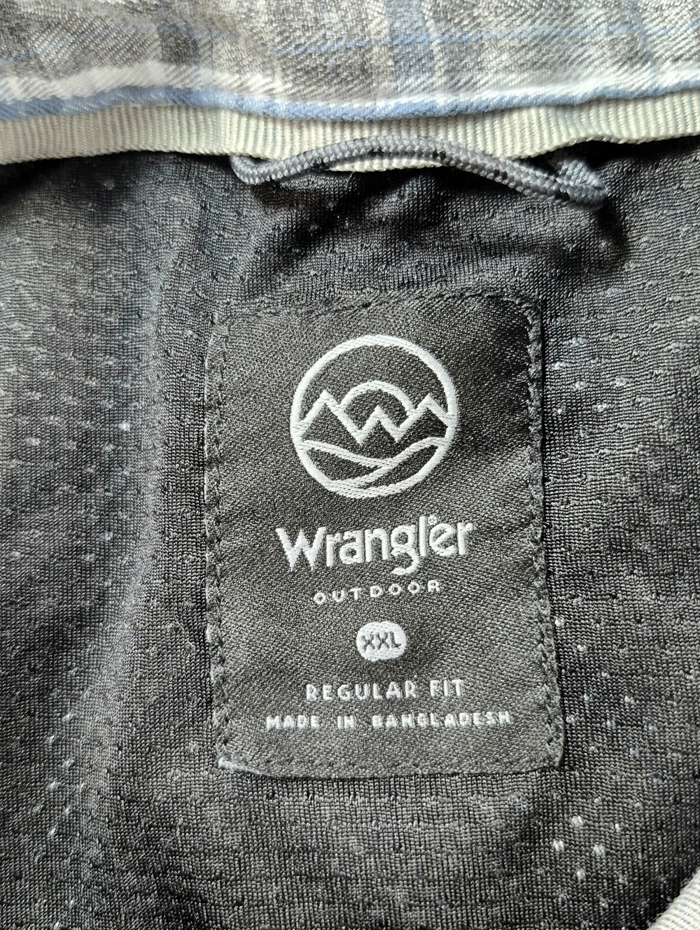 Wrangler Outdoor Series Mens XXL Blue Gray Plaid Utility Shirt Workwear Utility - Picture 2 of 10